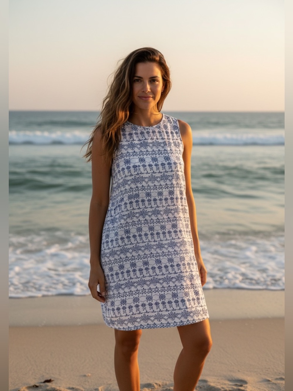 LOFT sleeveless mini shift dress size M (009)